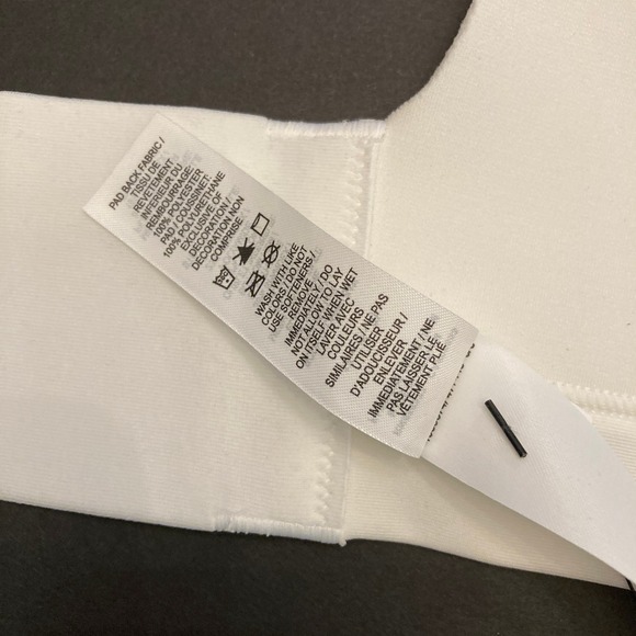 Nike Dri-FIT Sports Bra White 1X F-G 34-36 High Support Padded Workout Athletic - Picture 9 of 11